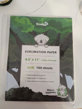 60 plus sheets Koala Sublimation Paper 8.5" x 11" for sublimations printing